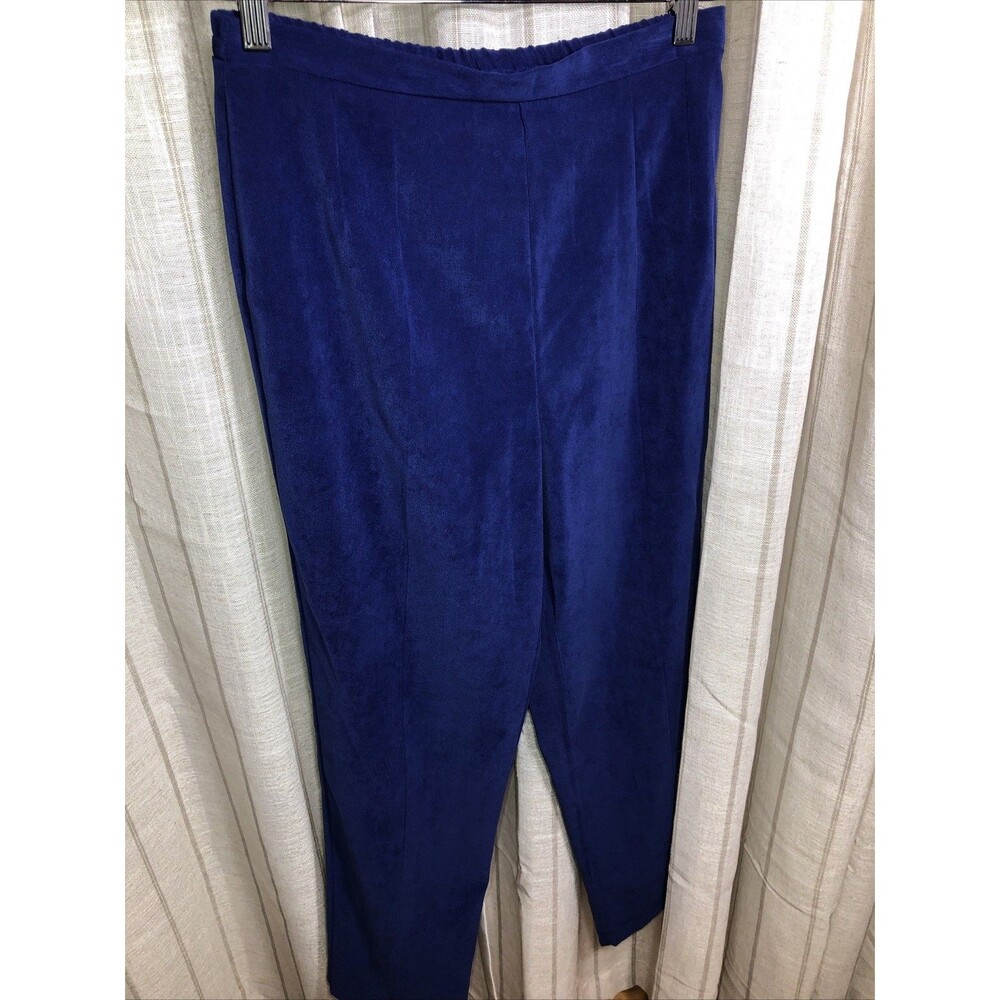 Sag Harbor Petite 2-Piece Pant Suit Set 10P Tank & Trousers Y2K Periwinkle Blue - Picture 3 of 14